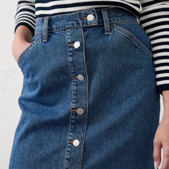 Banana Republic Cheetah Print Denim Utility Mini Skirt/NWT/6 - Picture 4 of 16